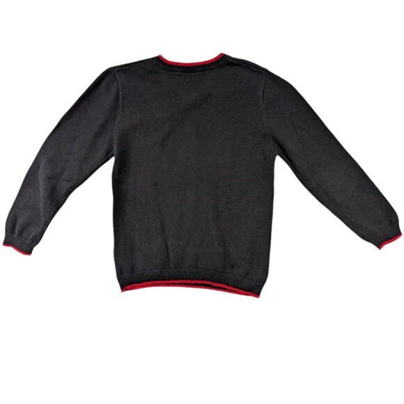 Hannah Andersson Sweater Girls 8 Black Argyle Preppy Old Money Academia School - Picture 3 of 10